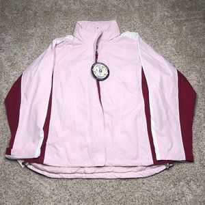 St Johns Bay Jacket Womens Pink 4 in 1 Snow Coat Hiking Outdoors Full Zip